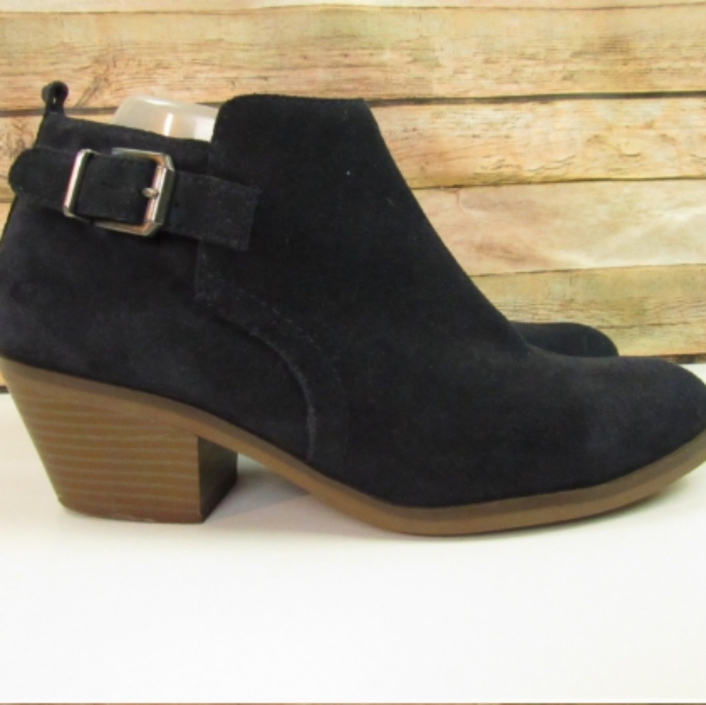 Perfect Navy Suede Ankle Boots
